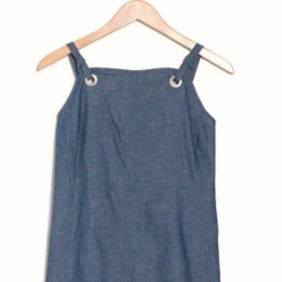 rag & bone Suffolk Chambray Mini Dress Blue 12 - Picture 2 of 11